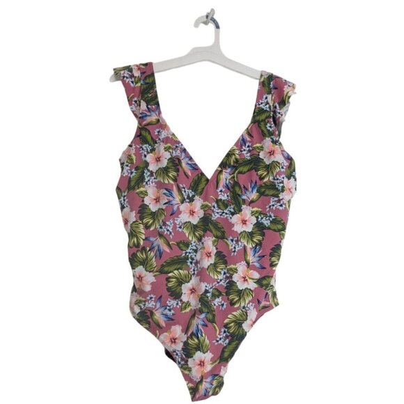 Beach Betty Other - Beach Betty Swimsuit Rose Pink Floral One Piece Women's Size XL -NEW